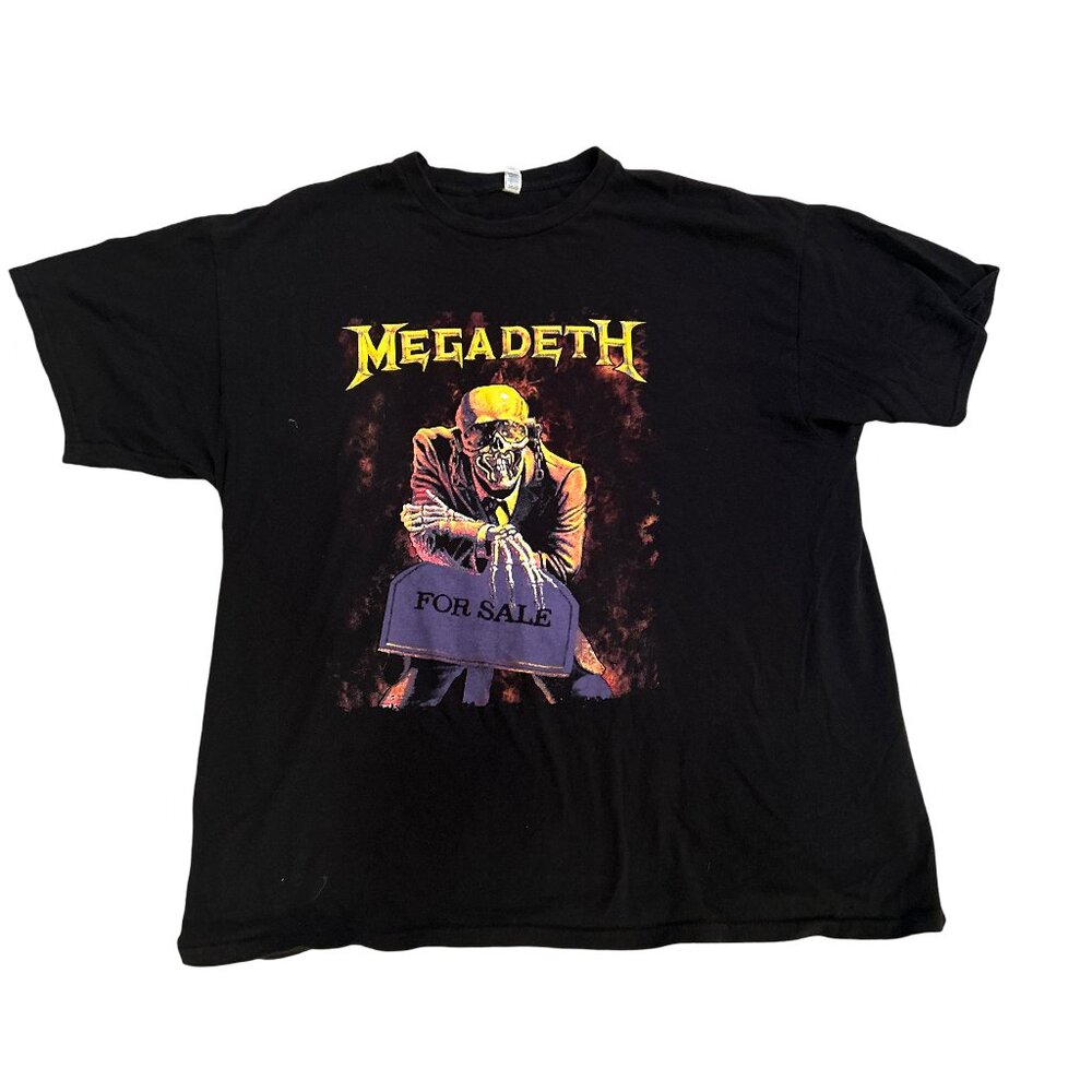 Megadeath Rattlehead Men's Thrash Metal Graphic Short Sleeve Tee Size 2X Large